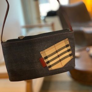 Burberry Denim bag with Check Pocket